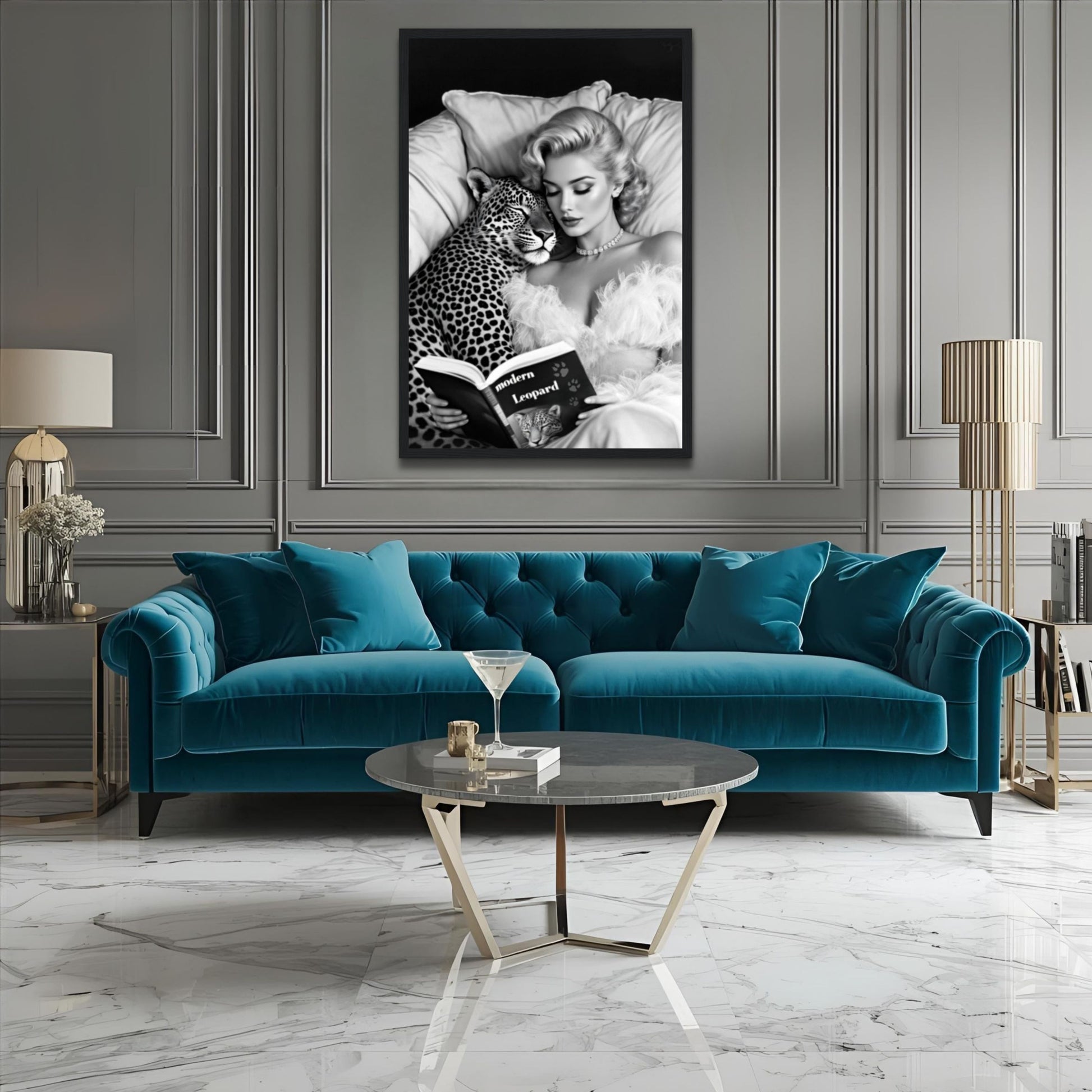 Hollywood Starlet Leopard Cat Art Print