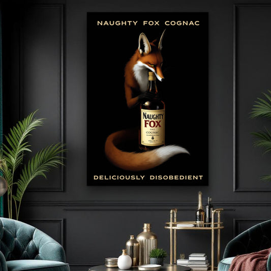 Fox Cognac Cocktail Bar Art Print