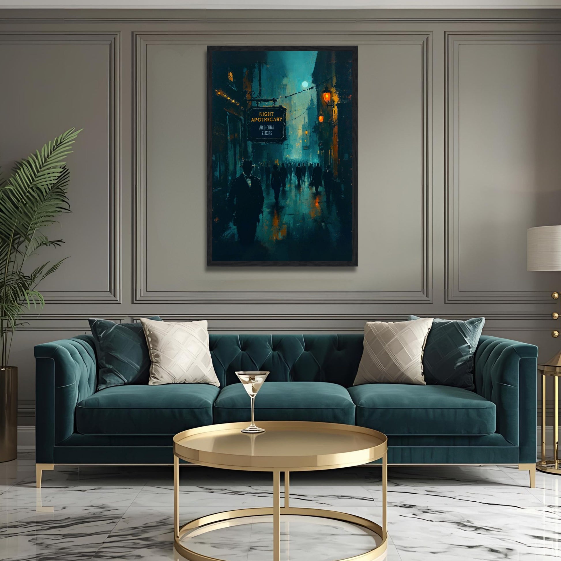 Prohibition Speakeasy Moody Nightlife Art Print