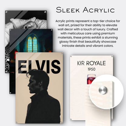 Young Elvis Presley Silhouette Art Print