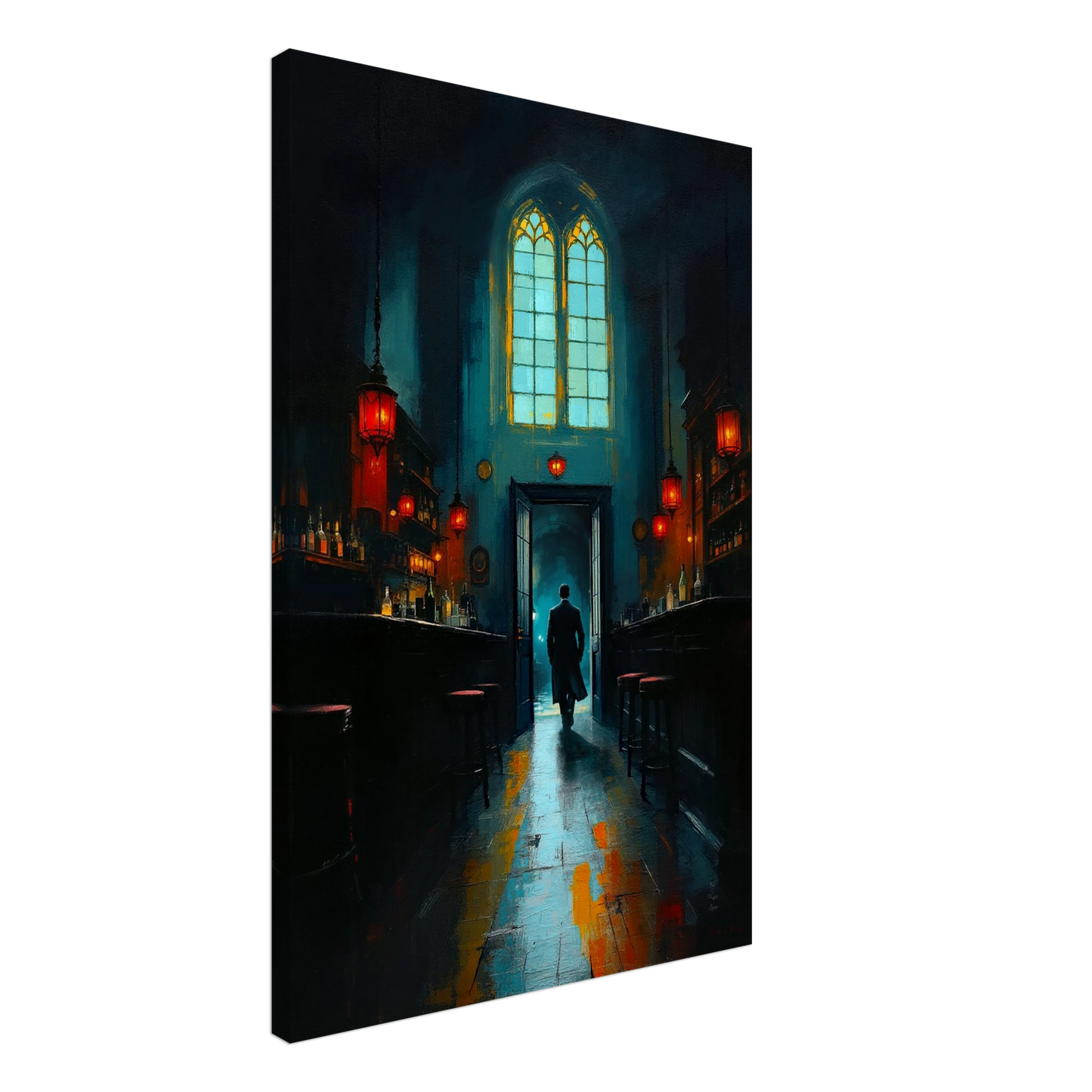 Speakeasy Bootleg Bar Prohibition Art Print No Frame 60x90 cm 24x36″ Gallery Wrapped Canvas