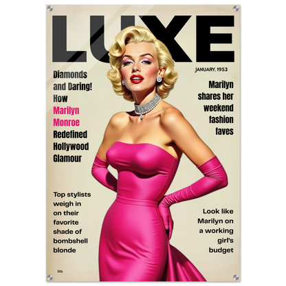 Marilyn Monroe Old Hollywood Art Print No Frame 70x100 cm 28x40″ Sleek Acrylic Print