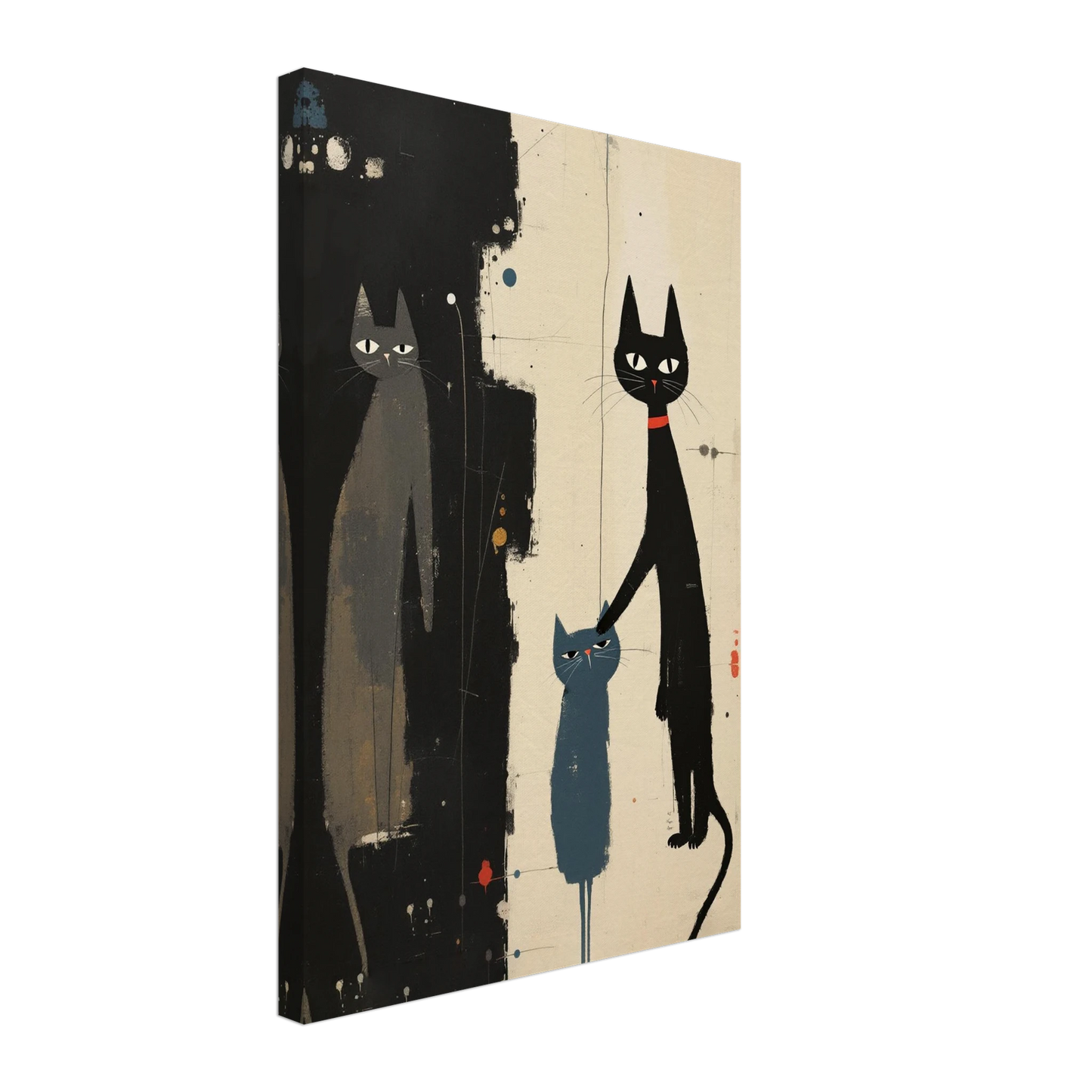 Abstract Cat Family Art Poster Print No Frame 40x60 cm 16x24″ Gallery Wrapped Canvas