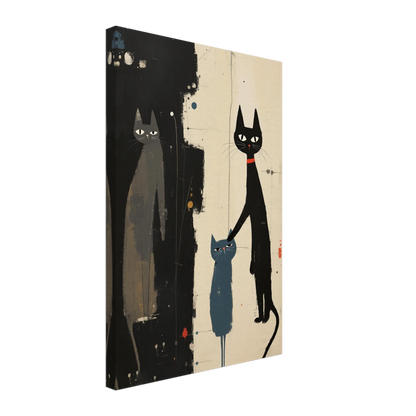 Abstract Cat Family Art Poster Print No Frame 40x60 cm 16x24″ Gallery Wrapped Canvas
