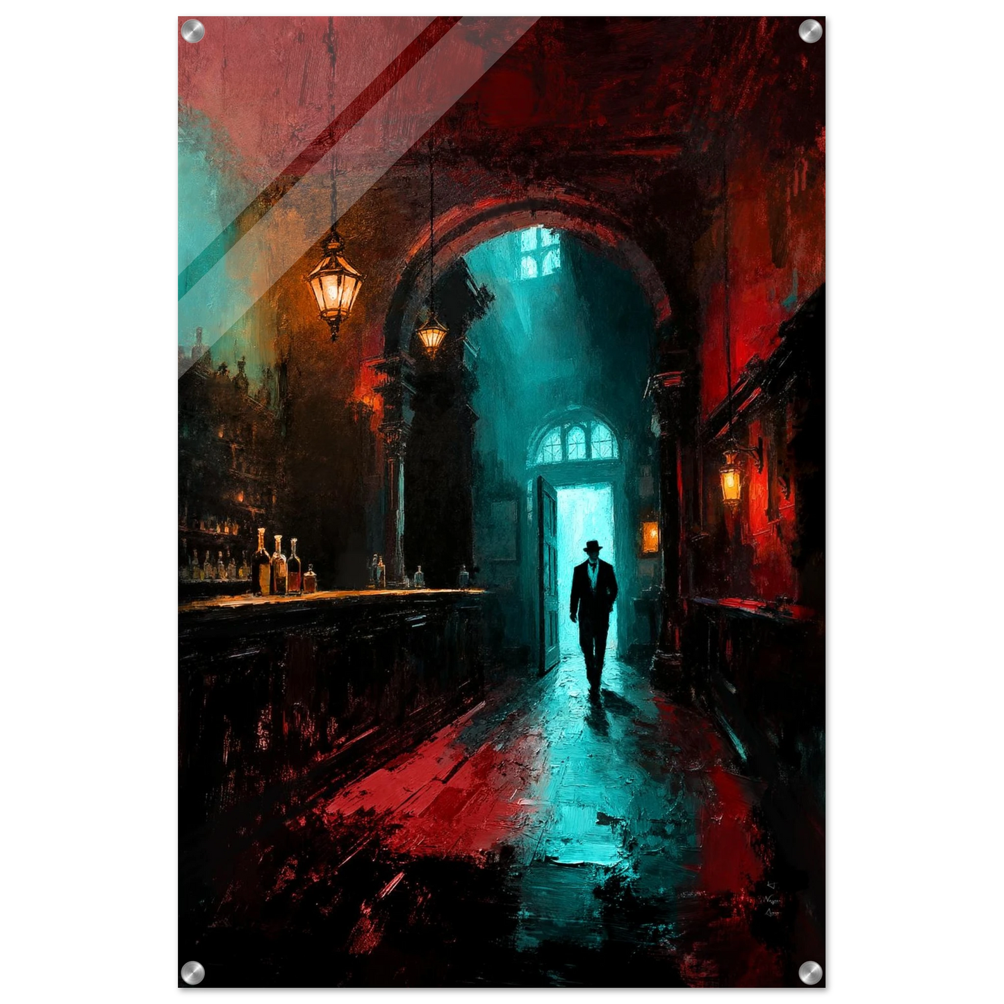 Speakeasy 1920s Bar Art Poster Print 60x90 cm 24x36″ Sleek Acrylic Print No Frame