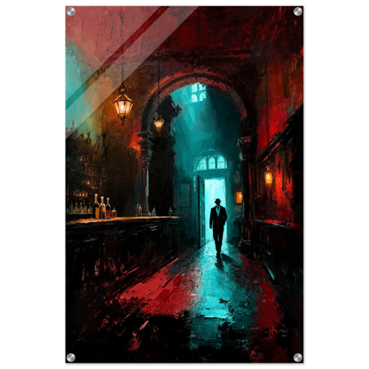 Speakeasy 1920s Bar Art Poster Print 60x90 cm 24x36″ Sleek Acrylic Print No Frame