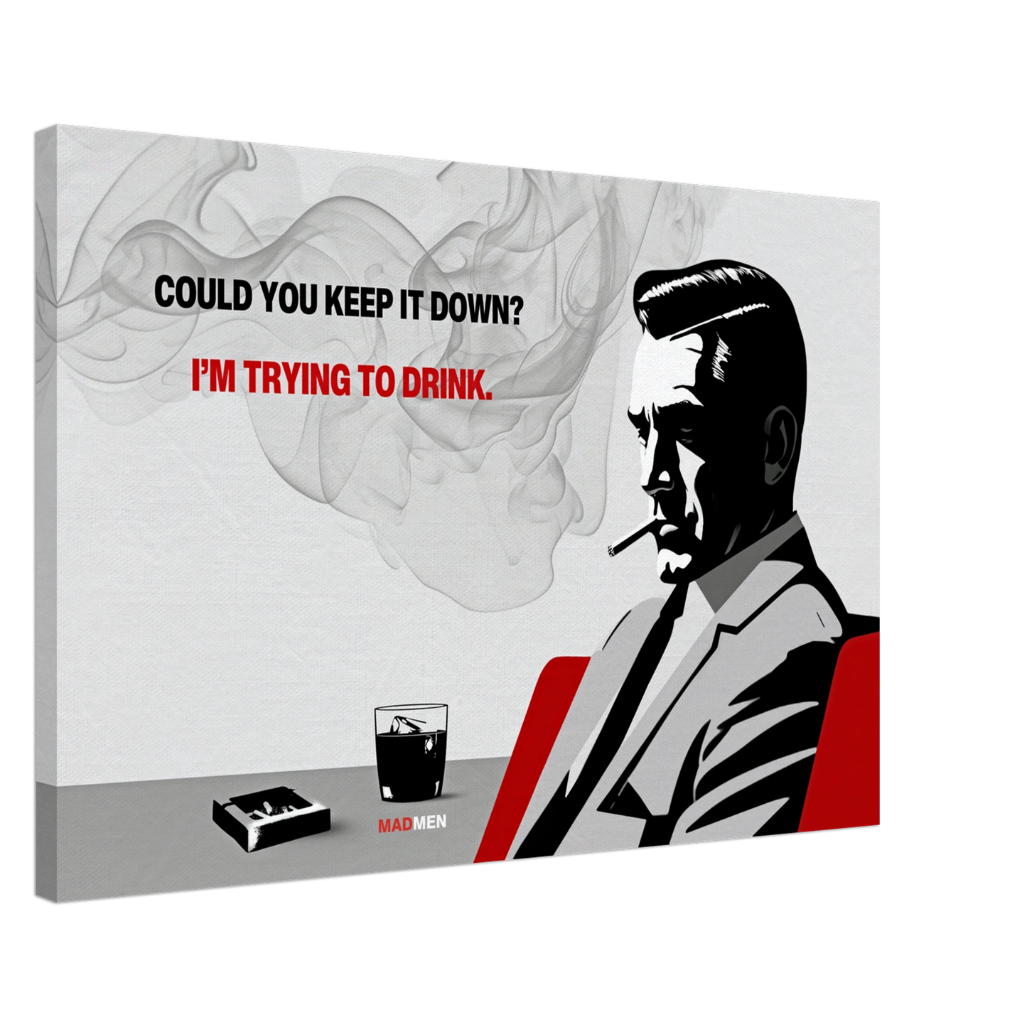 Don Draper Funny Quote Bar Art Print No Frame 60x90 cm 24x36″ Gallery Wrapped Canvas