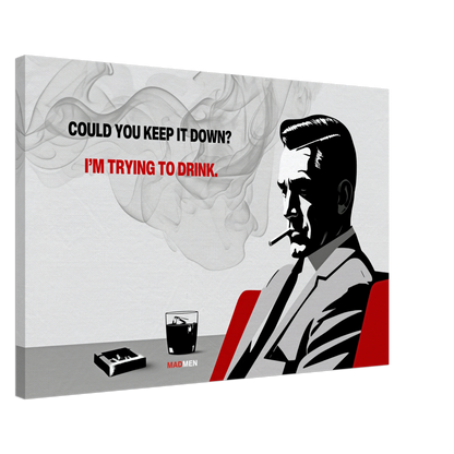 Don Draper Funny Quote Bar Art Print No Frame 60x90 cm 24x36″ Gallery Wrapped Canvas