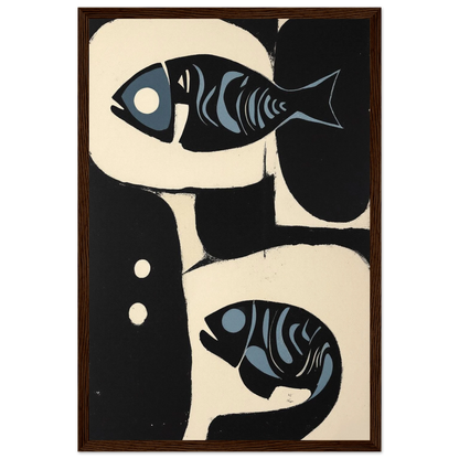Abstract Mid-Century Modern Fish Art Print No Frame 40x60 cm 16x24″ Premium Matte Paper Poster