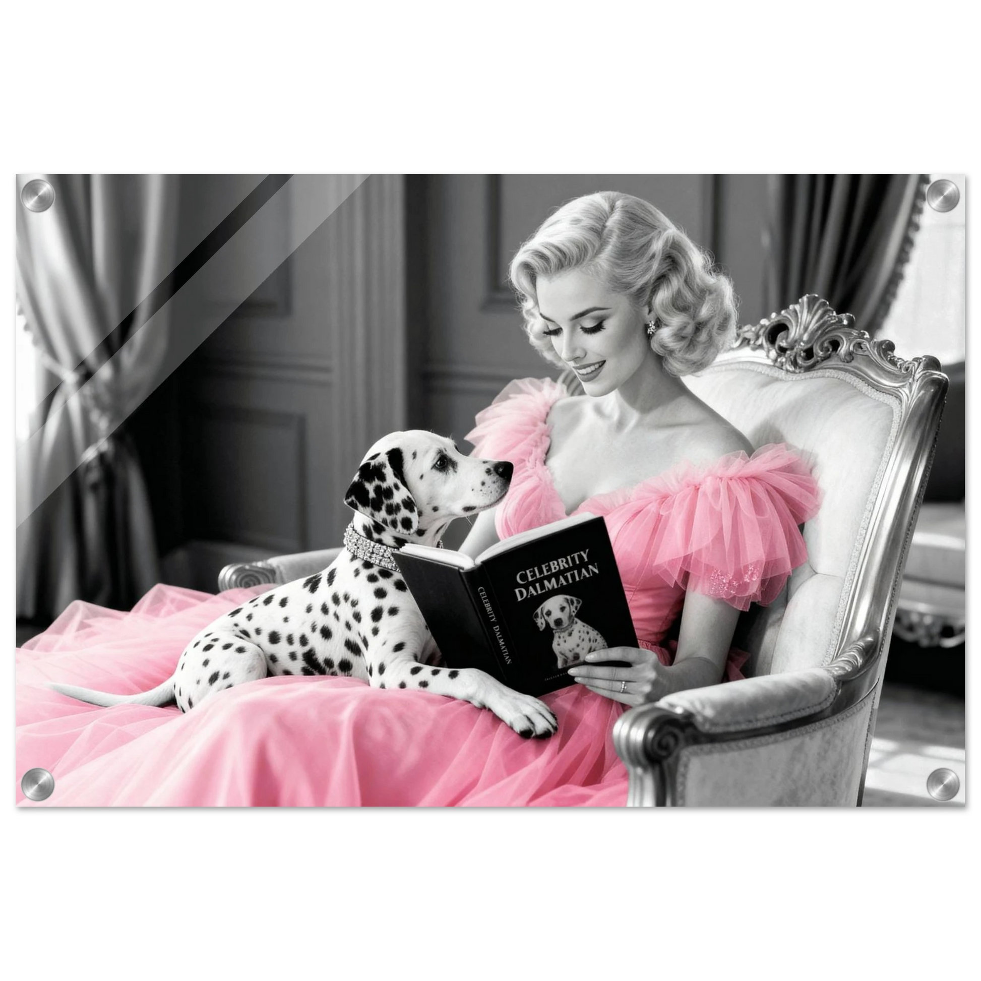 Hollywood Starlet Dalmatian Puppy Art Print 40x60 cm 16x24″ Sleek Acrylic Print