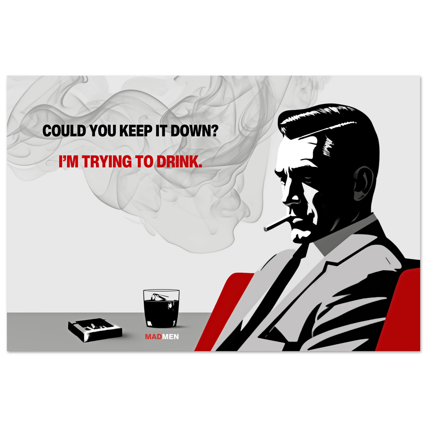 Don Draper Funny Quote Bar Art Print No Frame 30x45 cm 12x18″ Premium Matte Paper Poster