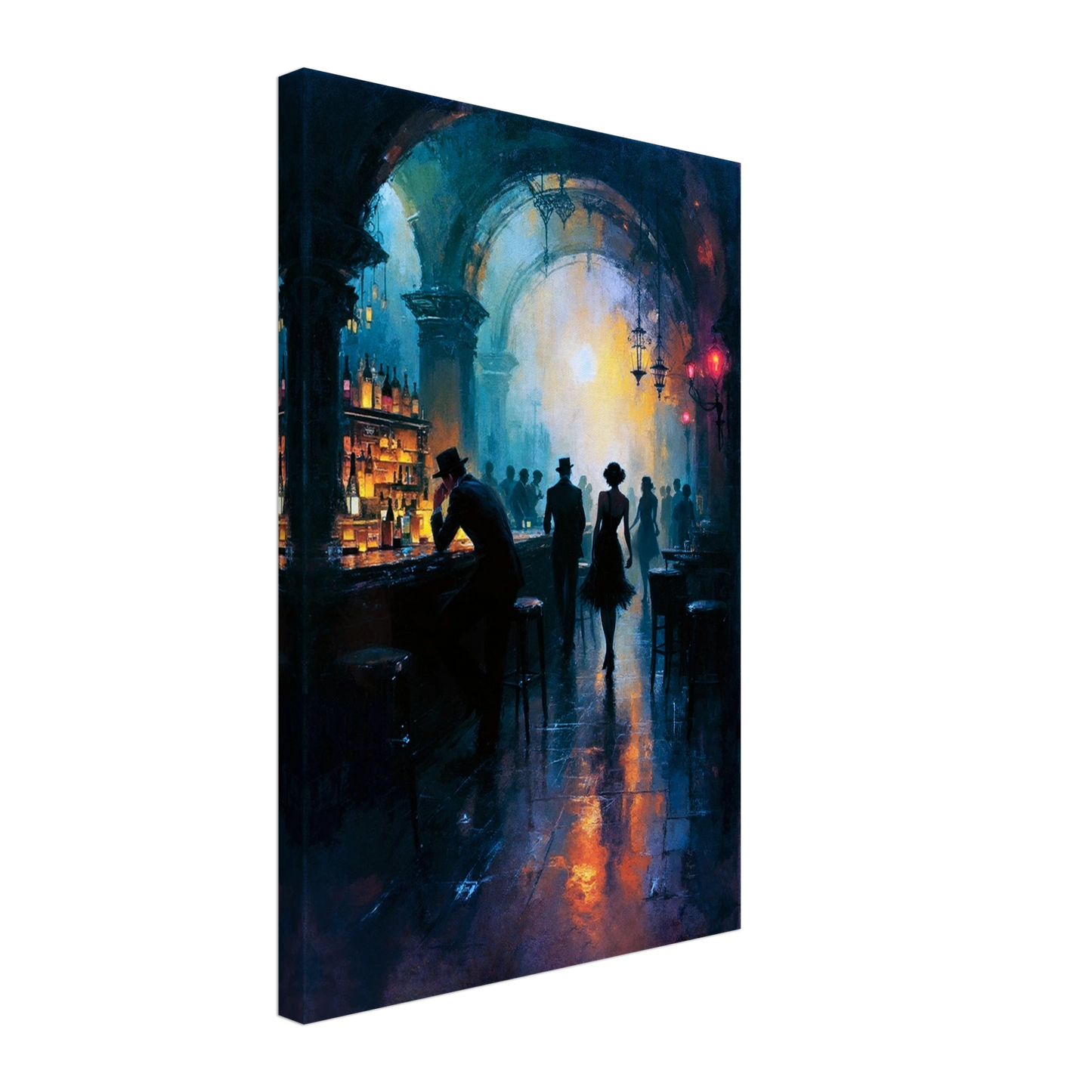 Dance Hall Speakeasy Art Print 40x60 cm 16x24″ Gallery Wrapped Canvas No Frame