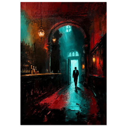 Speakeasy 1920s Bar Art Poster Print 70x100 cm 28x40″ Premium Matte Framed Poster Black Wood Frame