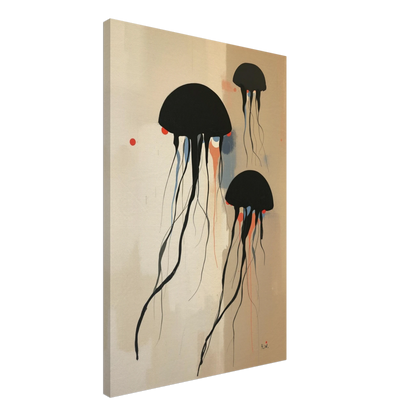 Minimalist Abstract Floating Jellyfish Art Print No Frame 60x90 cm 24x36″ Gallery Wrapped Canvas