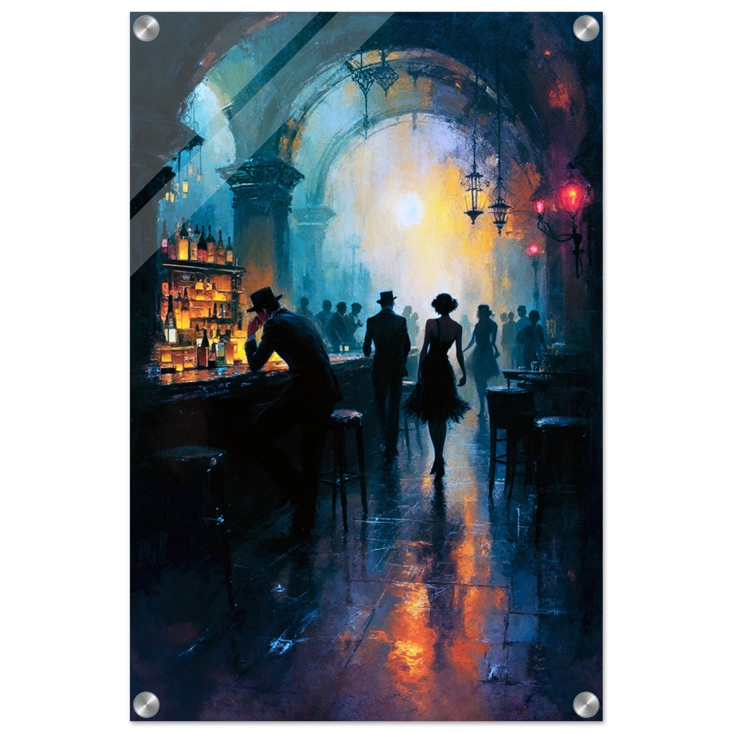 Dance Hall Speakeasy Art Print 40x60 cm 16x24″ Sleek Acrylic Print No Frame