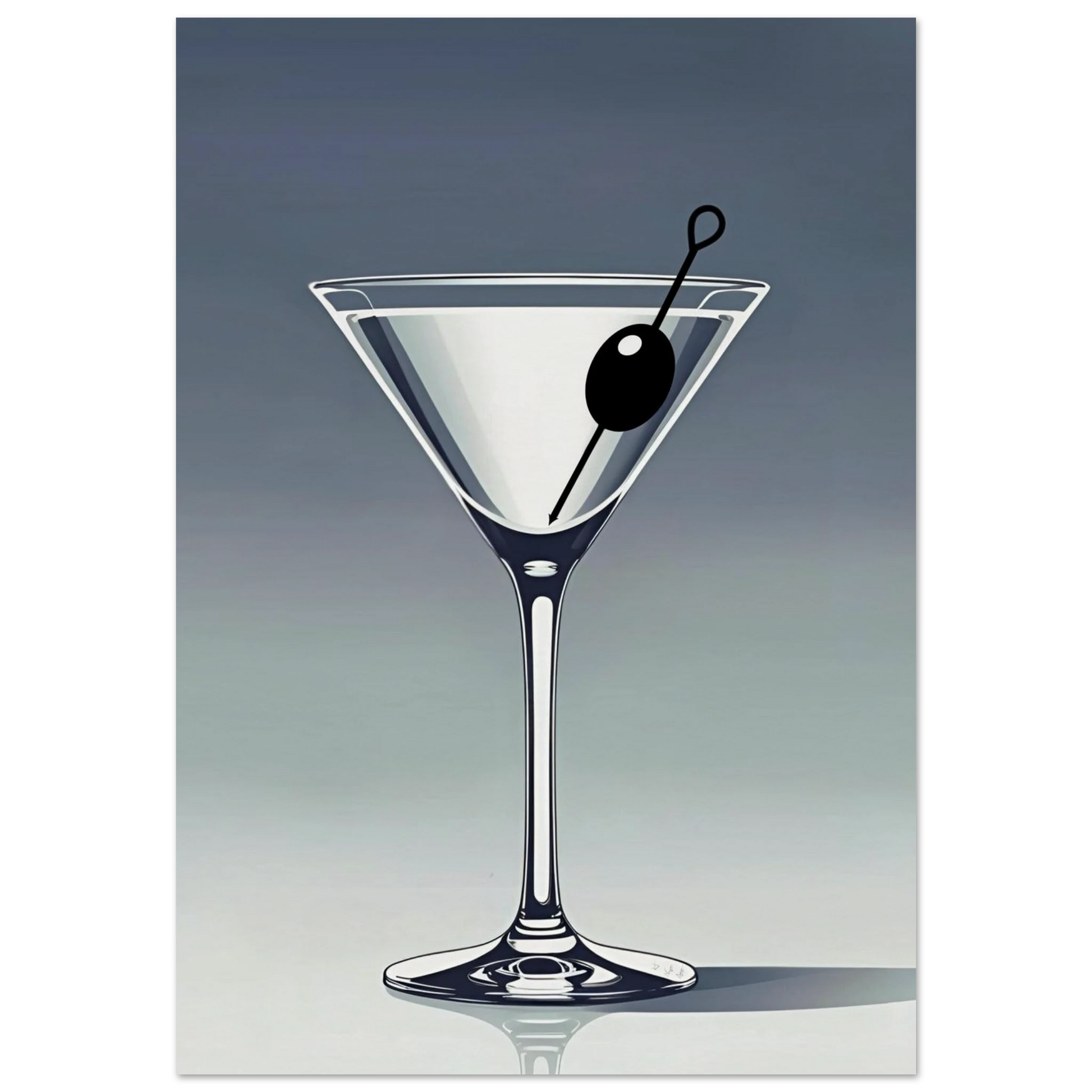 Retro Martini Lounge Cocktail Bar Art Print 70x100 cm 28x40″ Museum-Quality Matte Paper Poster No Frame