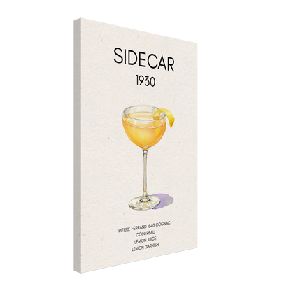 Classic Sidecar Cocktail Bar Art Print No Frame 40x60 cm 16x24″ Gallery Wrapped Canvas