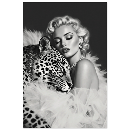Marilyn Monroe Glam Leopard Art Print No Frame 30x45 cm 12x18″ Museum-Quality Matte Paper Poster