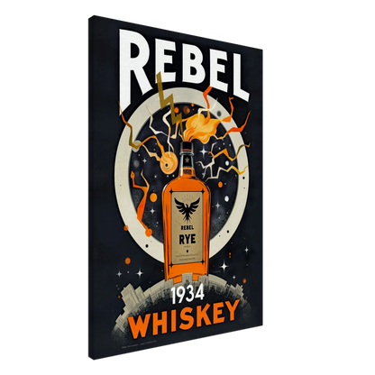 Rebel Whiskey Cocktail Bar Poster Print No Frame 70x100 cm 28x40″ Canvas
