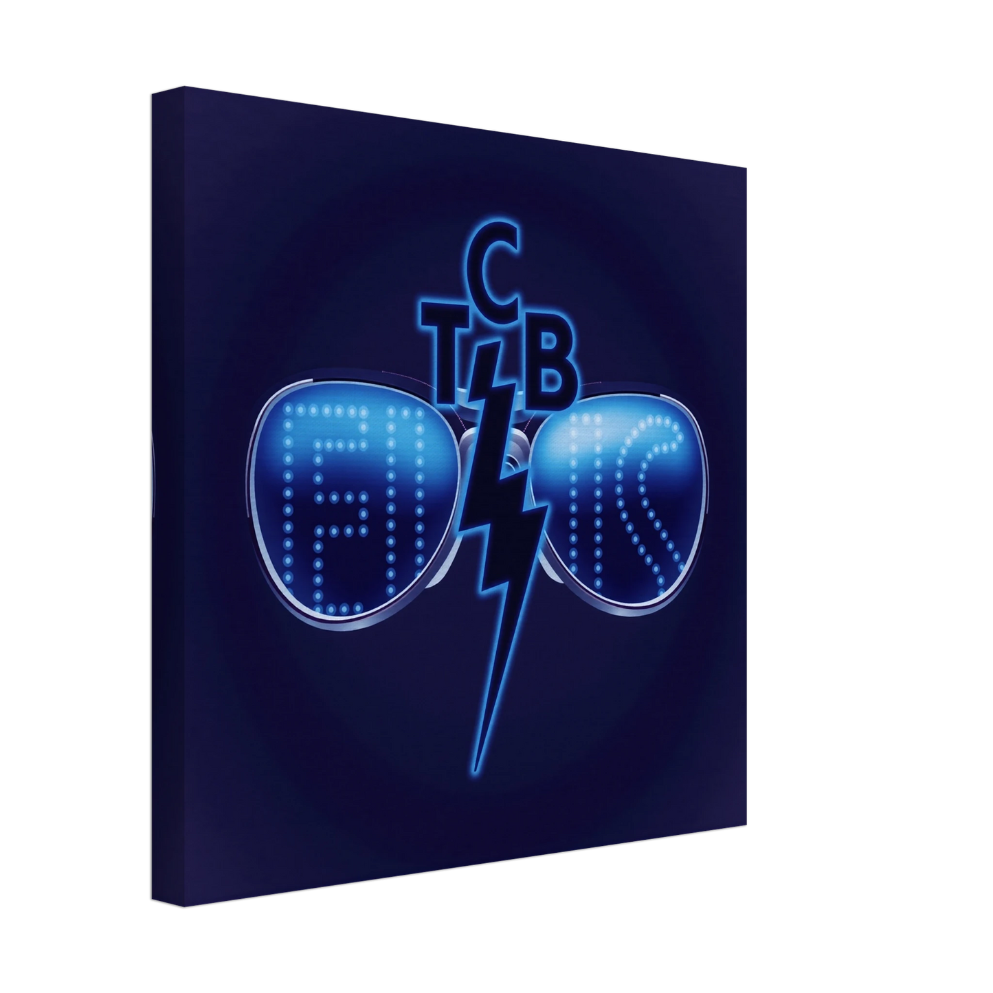 Elvis Presley TCB Sunglasses Art Print 40x40 cm 16x16″ Gallery Wrapped Canvas