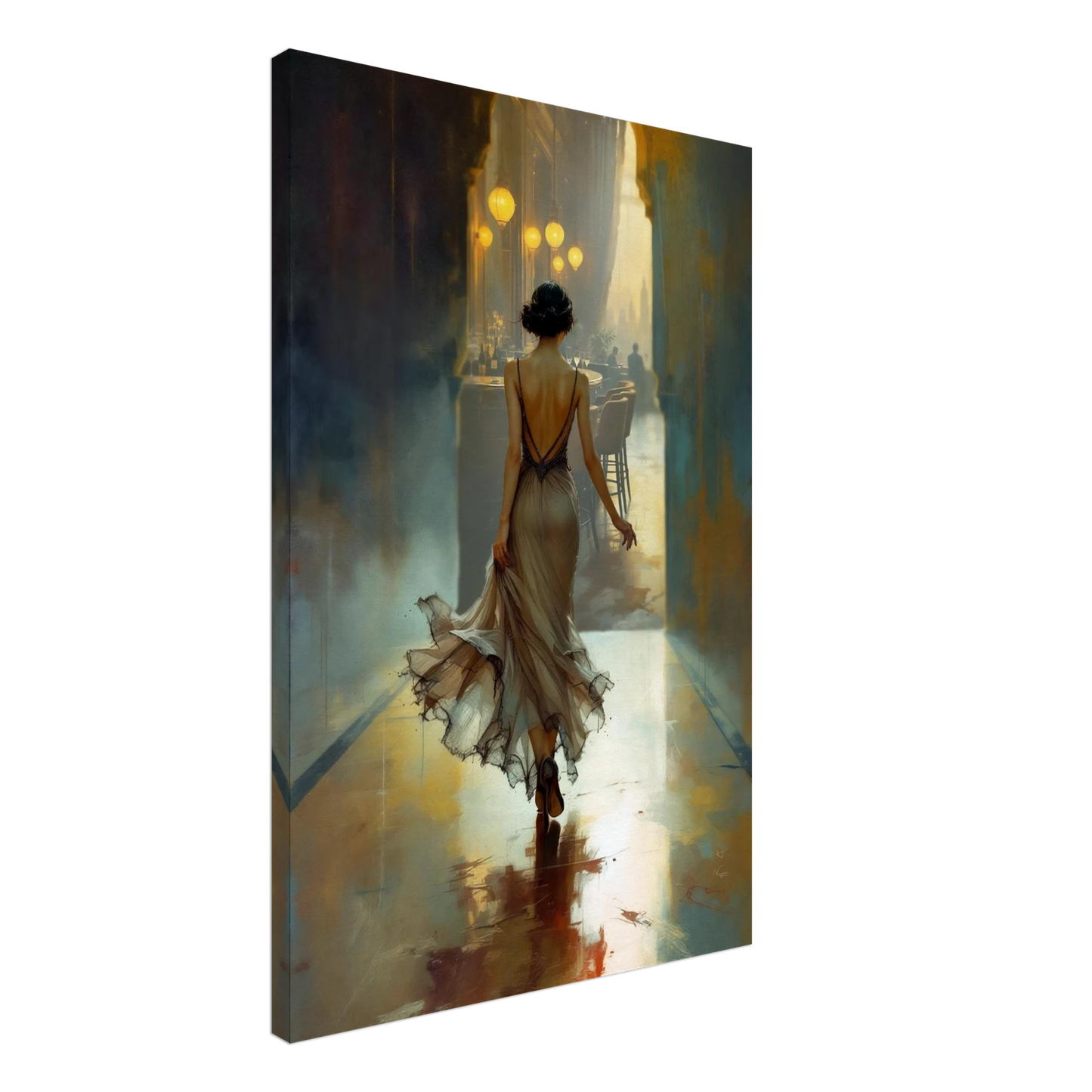 1920s Speakeasy Art Deco Print No Frame 60x90 cm 24x36″ Gallery Wrapped Canvas