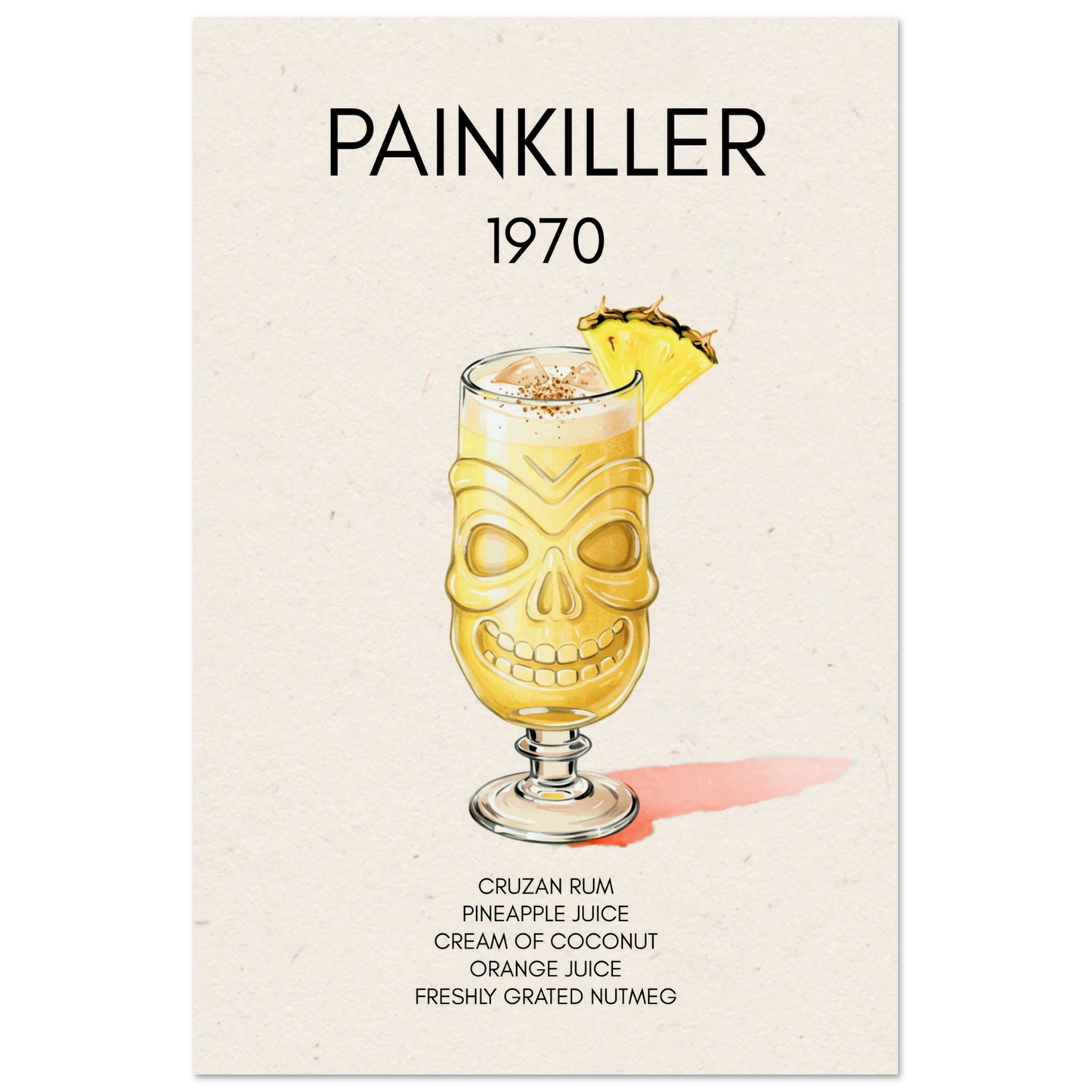 Painkiller Cocktail Bar Art Poster Print No Frame 60x90 cm 24x36″ Museum-Quality Matte Paper Poster