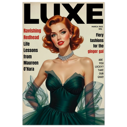 Maureen O'Hara Vintage Fashion Art Poster Print No Frame 30x45 cm 12x18″ Premium Matte Paper Poster