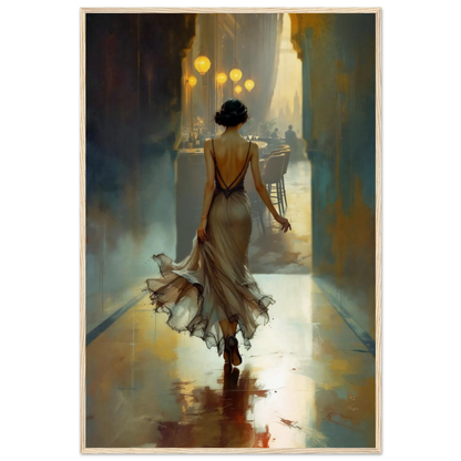 1920s Speakeasy Art Deco Flapper Print 60x90 cm 24x36″ Museum-Quality Matte Paper Wooden Framed Poster Light Wood Frame