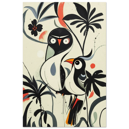 Abstract Bird Modern Tropical Art Print No Frame 60x90 cm 24x36″ Museum-Quality Matte Paper Poster