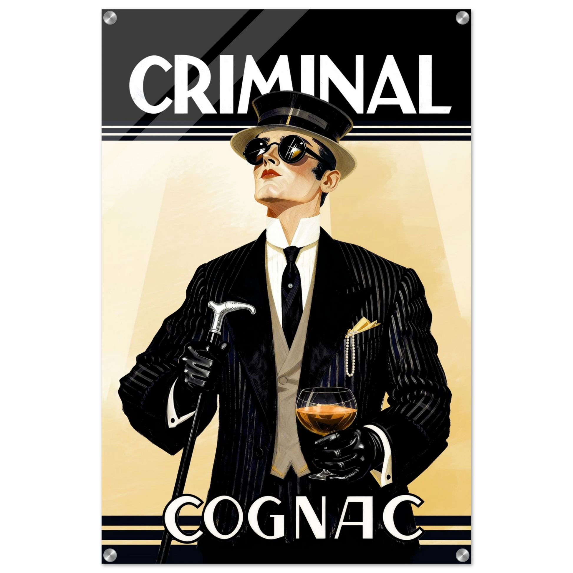 Criminal Cognac 1920s Art Deco Print