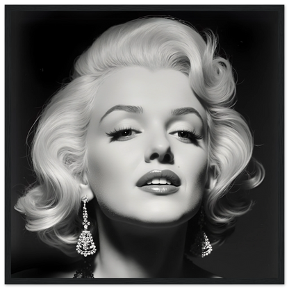 Marilynn Monroe Art Print Black Wood Frame 50x50 cm 20x20″ Museum-Quality Matte Paper Wooden Framed Poster
