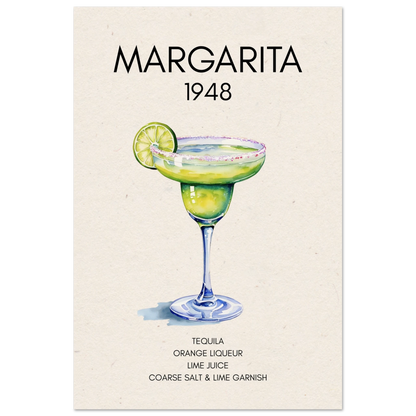 Margarita Cocktail Bar Art Print No Frame 60x90 cm 24x36″ Museum-Quality Matte Paper Poster