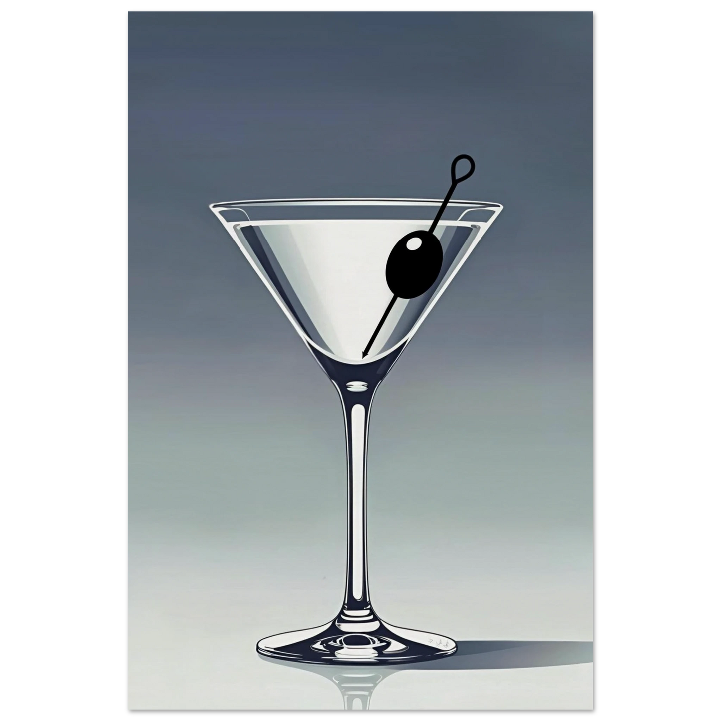 Retro Martini Cocktail Bar Art Print 30x45 cm 12x18″ Museum-Quality Matte Paper Poster No Frame