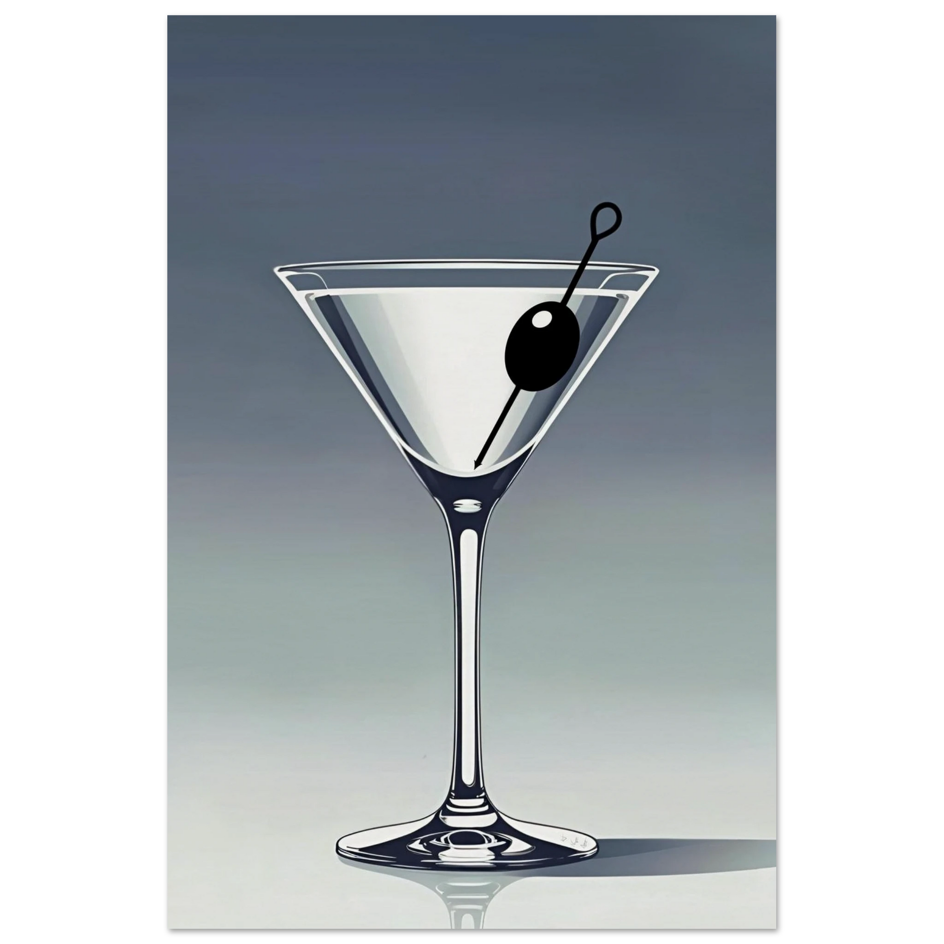 Retro Martini Lounge Cocktail Bar Art Print 30x45 cm 12x18″ Museum-Quality Matte Paper Poster No Frame