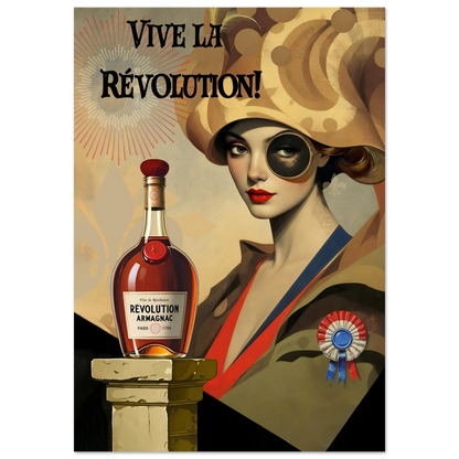 Vintage French Revolution Cognac Art Print No Frame 70x100 cm 28x40″ Premium Matte Paper Poster