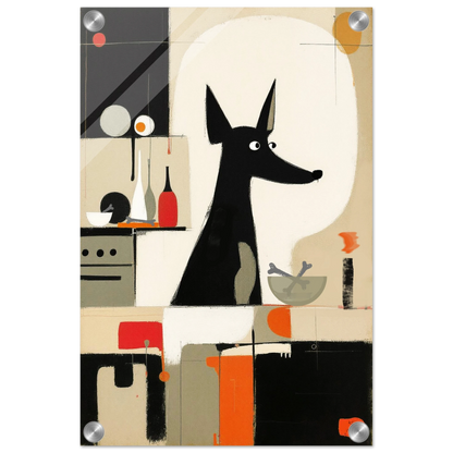 Modern Quirky Dog Lover Art Print No Frame 30x45 cm 12x18″ Sleek Acrylic Print
