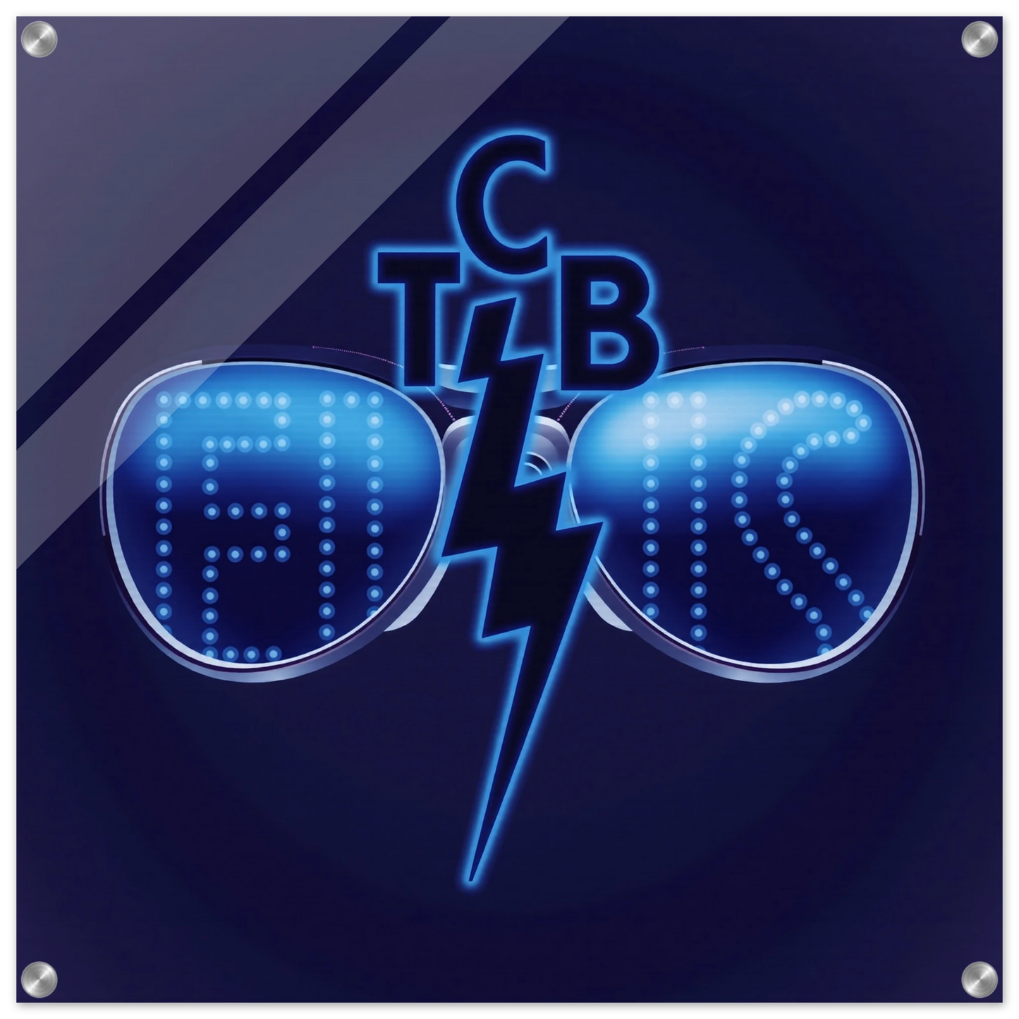 Elvis Presley TCB Sunglasses Art Print 60x60 cm 24x24″ Sleek Acrylic Print