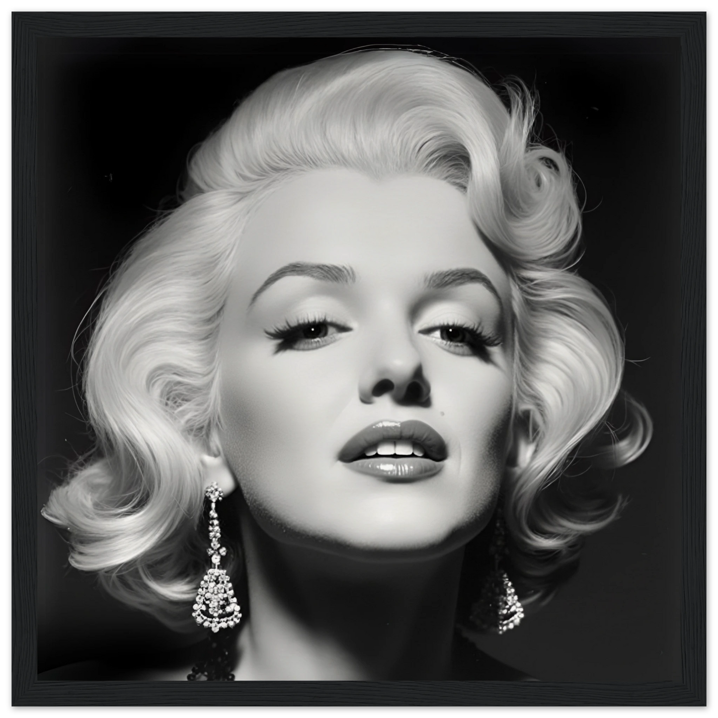 Marilynn Monroe Art Print Black Wood Frame 30x30 cm 12x12″ Museum-Quality Matte Paper Wooden Framed Poster