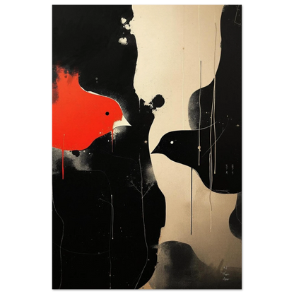 Abstract Bird Minimalist Fine Art Print 60x90 cm 24x36″ Museum-Quality Matte Paper Poster No Frame