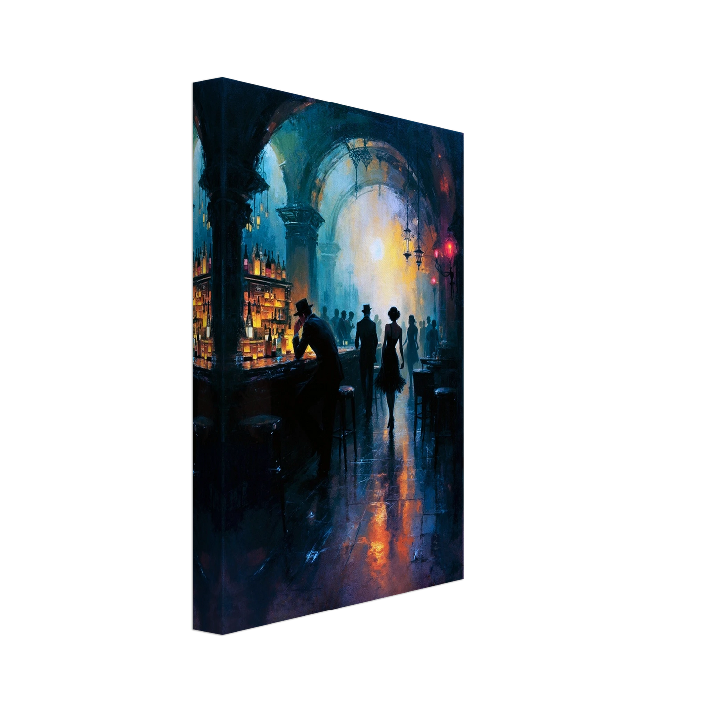 Dance Hall Speakeasy Art Print 20x30 cm 8x12″ Gallery Wrapped Canvas No Frame
