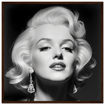 Marilynn Monroe Art Print Dark Brown Wood Frame 50x50 cm 20x20″ Classic Matte Paper Wooden Framed Poster