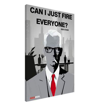 Roger Sterling Mad Men Quote Art Print No Frame 70x100 cm 28x40″ Gallery Wrapped Canvas