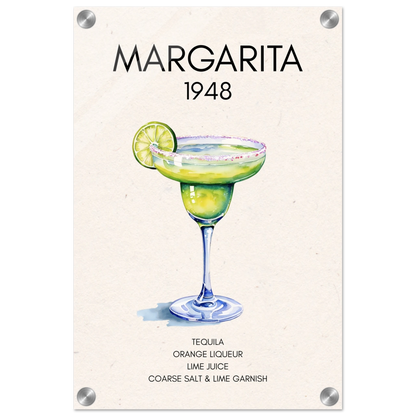 Margarita Cocktail Bar Art Print No Frame 30x45 cm 12x18″ Sleek Acrylic Print