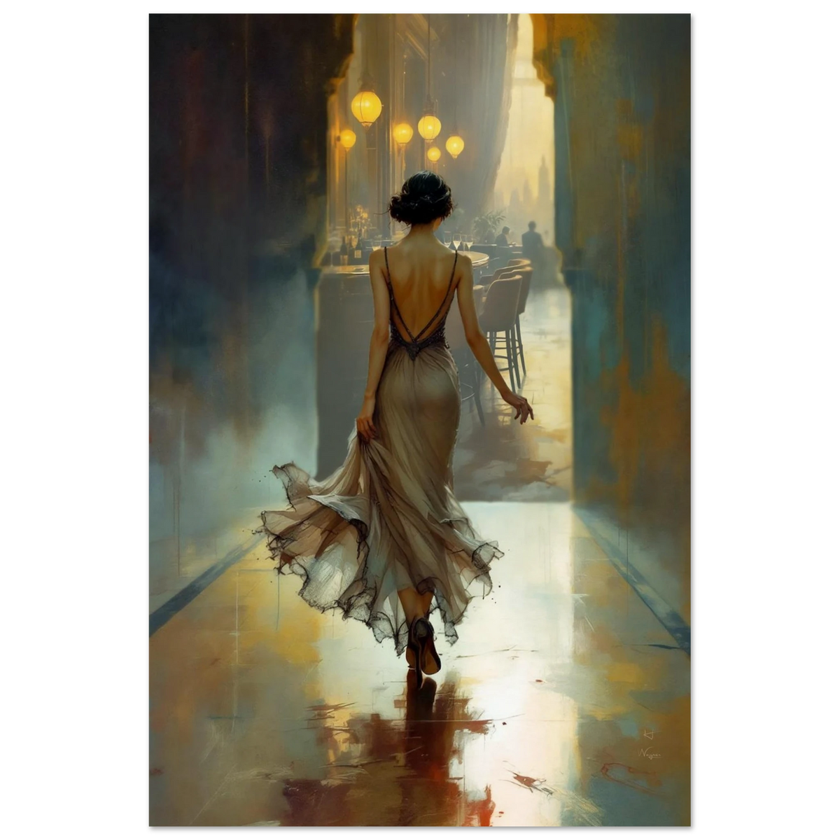 1920s Speakeasy Art Deco Flapper Print 40x60 cm 16x24″ Museum-Quality Matte Paper Poster No Frame