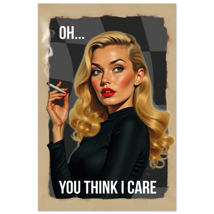 Retro Blonde Bombshell 1960s Funny Quote Art Print No Frame 30x45 cm 12x18″ Premium Matte Paper Poster