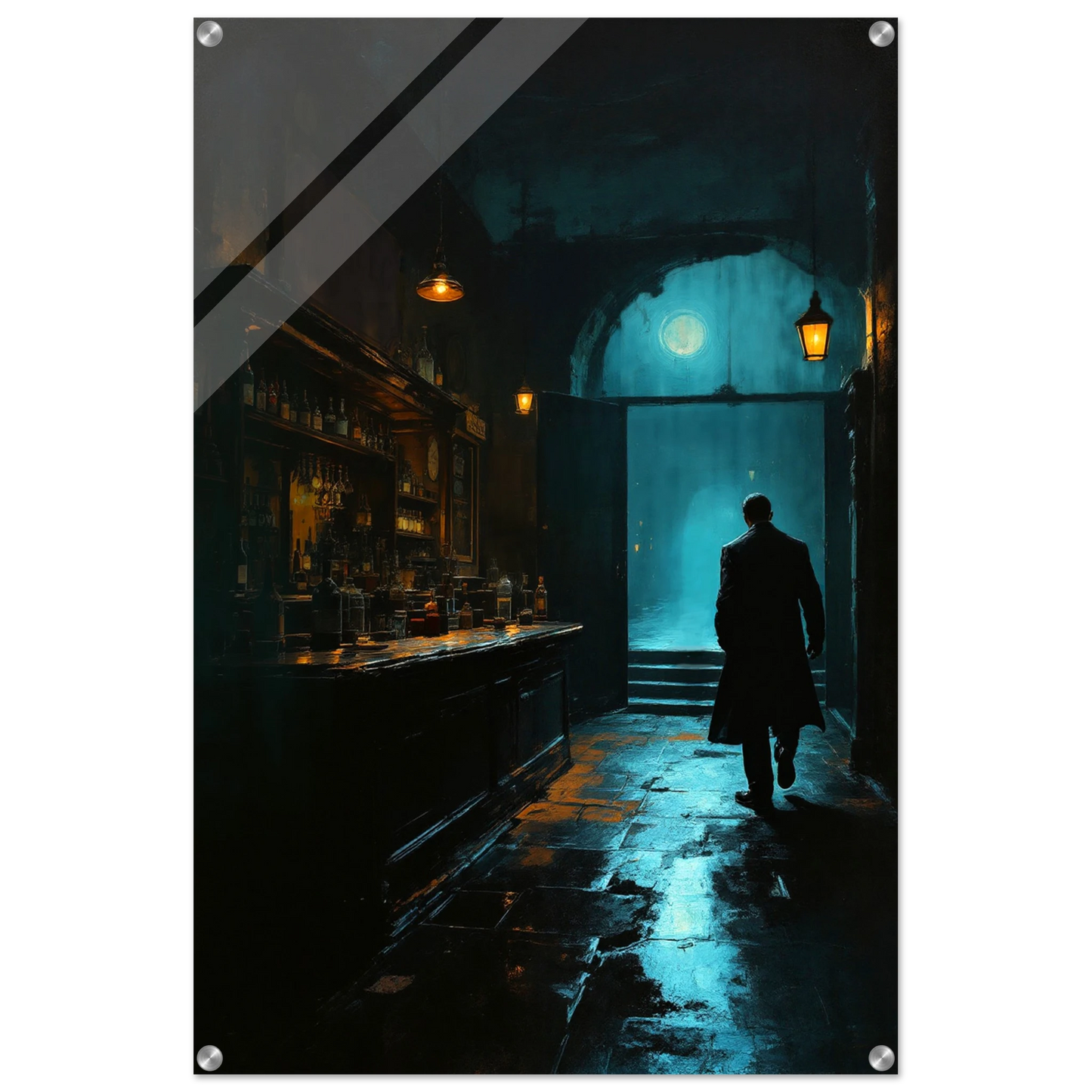 Speakeasy Prohibition Bootleg Bar Art Poster Print 60x90 cm 24x36″ Sleek Acrylic Print No Frame