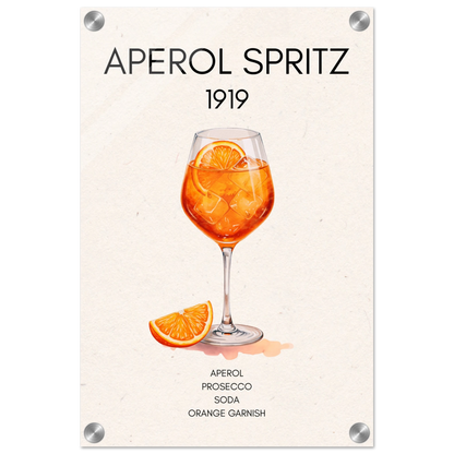 Aperol Spritz Cocktail Bar Poster Print No Frame 30x45 cm 12x18″ Sleek Acrylic Print