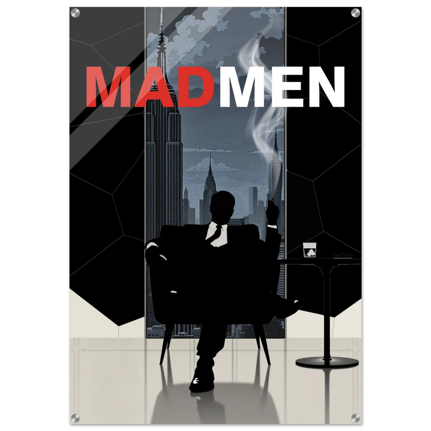 Mad Men Don Draper Retro Art Print No Frame 70x100 cm 28x40″ Sleek Acrylic Print