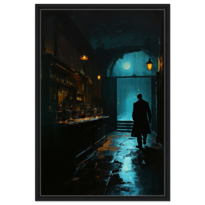 Speakeasy Prohibition Bootleg Bar Art Poster Print 60x90 cm 24x36″ Framed Canvas Black Wood Frame