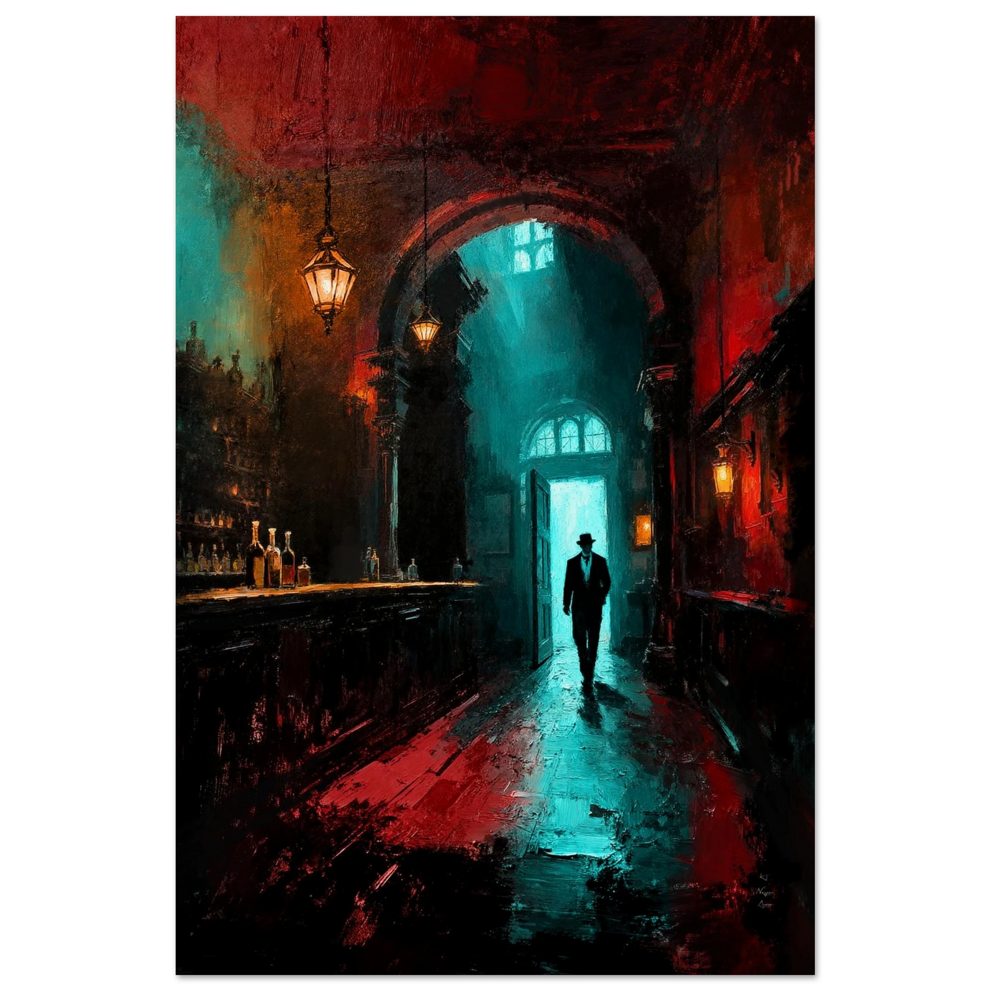 Speakeasy 1920s Bar Art Poster Print 40x60 cm 16x24″ Museum-Quality Matte Framed Poster Black Wood Frame